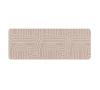 Tapis Déco Imprimé ""Modul"" 45x120cm Naturel & Blanc