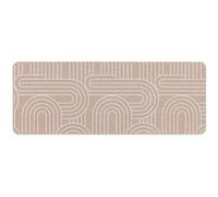 Douceur d'Intérieur – Tapis déco imprimé Modul 45 x 120 cm Naturel & Blanc