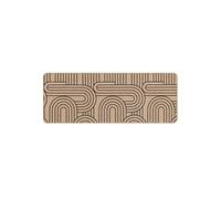 Tapis Déco Imprimé "Modul" 45x120cm Naturel & Noir