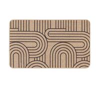 Tapis Déco Imprimé "Modul" 45x75cm Naturel & Noir