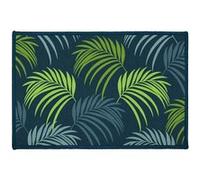 tapis deco rectangle 40 x 60 cm imprime blue vegetal Douceur d'Intérieur Imprimé G