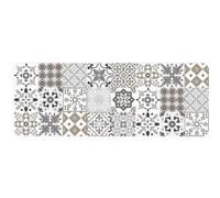 Tapis deco rectangle 45 x 120 cm mousse imprimee salou Naturel Douceur d'Intérieur Beige G
