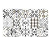 Tapis deco rectangle 45 x 75 cm mousse imprimee salou Naturel Douceur d'Intérieur Beige G