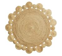 Douceur d'Intérieur Tapis rond Cordou Diamètre 120 cm Jute ajouré Marron
