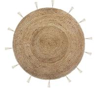 Tapis Déco Rond en Jute ""Lurex"" 80cm Naturel