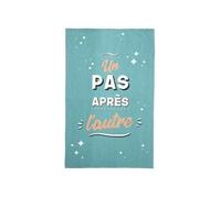 Tapis Déco "Un Pas Après l'Autre" 50x80cm Bleu