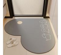 Tapis Décoratif antidéparant | Tapis de Sol Décoratif et Doux en Terre de diatomée | Séchage Rapide | Anti Odeur | Fort Pouvoir Absorbant |(A,120x120cm)