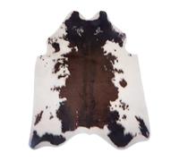 Atmosphera – Tapis «Vache» – Polyester effet peau de vache – 100×94 cm – Marron et blanc