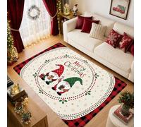 Tapis décoratif avec citation de gnomes Merry Christmas 1,5 x 2,1 m