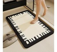 Tapis Décoratif Diatomite, Tapis de Bain Antidérapant, Tapis de Porte d'entrée Interieur Design Cuisine de Douche Absorbant l'eau(B,80x120cm)