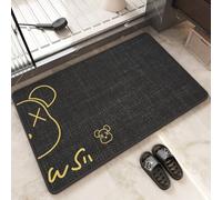 Tapis Décoratif Mignon, Tapis Salle de Bain Antiderapant Doux, Absorbant l'eau, Cuisine, Séchage Rapide Lavable，Tapis d'alimentation(A,50x80cm)