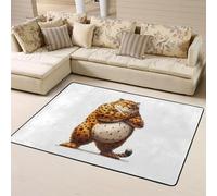 Tapis décoratif motif guépard avec attitude - Tapis doux lavable pour chambre à coucher, salon - Tapis d'intérieur doux lavable pour chambre à coucher et salon - 160 x 121 cm