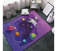 Tapis décoratif pour salon - Astronaute en mission dans l'espace - Tapis antidérapant lavable pour chambre à coucher - Tapis d'intérieur doux pour chambre à coucher et salon - 152,4 x 99,1 cm