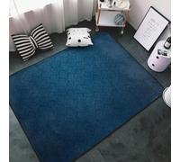 Tapis décoratif pour salon, chambre à coucher, salon, tapis antidérapant lavable pour chambre à coucher, salon, bleu foncé, 152,4 x 99,1 cm