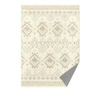 Tapis Décoratif, Tapis de Chambre 160 x 230 cm, Tapis de Salon, Tapis antidérapant, Lavable en Machine, Style Bohème, Beige Sable