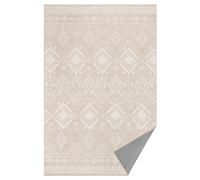 Tapis Décoratif, Tapis de Chambre 200 x 290 cm, Tapis antidérapant, Lavable en Machine, Style Bohème, Beige Cappuccino