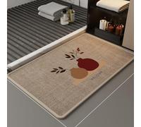 Tapis Décoratif, Tapis Salle de Bain Antiderapant Doux, Absorbant l'eau, Cuisine, Séchage Rapide Lavable，Tapis d'alimentation(C,50x80cm)