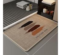 Tapis Décoratif, Tapis Salle de Bain Antiderapant Doux, Absorbant l'eau, Cuisine, Séchage Rapide Lavable，Tapis d'alimentation(B,40x60cm)