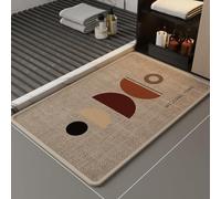 Tapis Décoratif, Tapis Salle de Bain Antiderapant Doux, Absorbant l'eau, Cuisine, Séchage Rapide Lavable，Tapis d'alimentation(A,40x60cm)