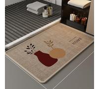 Tapis Décoratif, Tapis Salle de Bain Antiderapant Doux, Absorbant l'eau, Cuisine, Séchage Rapide Lavable，Tapis d'alimentation(D,60x90cm)