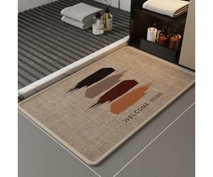 Tapis Décoratif, Tapis Salle de Bain Antiderapant Doux, Absorbant l'eau, Cuisine, Séchage Rapide Lavable，Tapis d'alimentation(B,40x60cm)