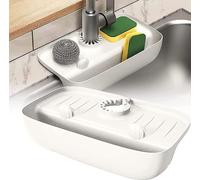 Tapis d'égouttage Égouttoir anti-éclaboussures pour robinets, Organisateur d'évier en silicone, Pad de récupération d'eau de lavabo