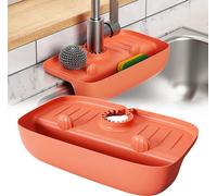 Tapis d'égouttage Égouttoir anti-éclaboussures pour robinets, Organisateur d'évier en silicone, Pad de récupération d'eau de lavabo