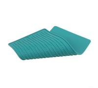 Tapis d'égouttage en silicone, design incliné à séchage rapide, antidérapant et résistant à la chaleur, pour la maison et la salle de bain, 30 x 20 cm, vert