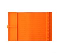 Tapis d'égouttement en silicone pour barbecues Weber - Résistant à la chaleur et aux rayures - Avec fentes pour outils de barbecue et assaisonnements - Orange
