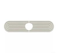 Tapis d'égouttement en terre de diatomée 45 x 10 cm à séchage rapide pour robinet de cuisine, plan de travail, plateau en pierre antidérapant, blanc