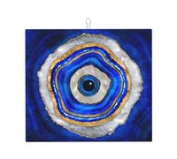 Tapis d'égouttoir à vaisselle Ancient Matiasma « Mauvais œil » 40,6 x 45,7 cm, absorbant en microfibre, pour plan de travail de cuisine, multi-usages, noir, F4M8X9GY-{id}