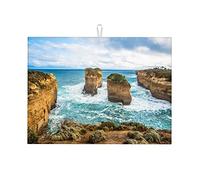 Tapis d'égouttoir à vaisselle avec grille, motif The Twelve Apostles Rock, extra large, durable, petit, 40,6 x 45,7 cm