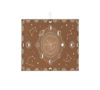 Tapis d'égouttoir à vaisselle céleste pour comptoir de cuisine, tapis absorbant en microfibre pour comptoir de cuisine, décoration d'intérieur, 40,6 x 45,7 cm