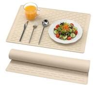Tapis D'éGouttoir à Vaisselle En Silicone Avec Rainures IntéGréEs, 30 X 40 cm, Facile à Nettoyer, Multi-Usage, Pour Comptoirs De Cuisine, RevêTement D'éVier Ou Rangement Au RéFrigéRateur