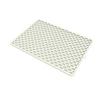 Tapis d'égouttoir à vaisselle pour comptoir de cuisine pour séchage de la vaisselle en silicone adapté à la cuisine - Matériaux fabriqués à partir de silicone de qualité alimentaire (mètres, blanc)