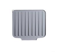 Tapis d'égouttoir en silicone avec base antidérapante et stries surélevées, pour un drainage rapide dans l'évier, protecteur de comptoir résistant à la chaleur, 35 x 30 cm, accessoire de cuisine (gris