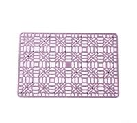 Tapis d'égouttoir en silicone avec design d'évacuation creux - Résistant à la chaleur jusqu'à 220 °C, protecteur d'évier antidérapant pour comptoirs de cuisine, disponible (violet, 40 x 27 cm)