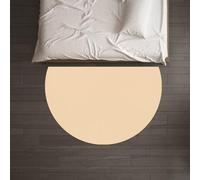 Tapis Demi-Rond Personnalisé Motif Photo/Texte/Logo,Half Circle Rug Carpet,Beige,95 x 140 cm (3.1 x 4.6 ft),Grande Tapis pour Décoratif Salle de séjour