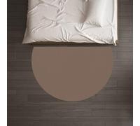 Tapis Demi-Rond Personnalisé Motif Photo/Texte/Logo,Half Circle Rug Carpet,Brown,95 x 140 cm (3.1 x 4.6 ft),Tapis à Poils Courts Moderne Chambre à Coucher,
