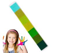 Tapis d'encre couleur arc-en- ensemble - petits tampons encreurs en caoutchouc | Gradient lavable 7 couleurs Inkpads de, colorant non toxique pour estampage, roulements arc-en-