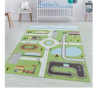 Tapis d'Enfant Chambre - Titan - La Circulation - Vert - 140 x 200 cm - 100% Polypropylène - SIMPEX