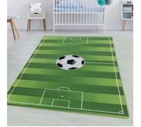 SIMPEX Tapis Enfant Vert 100x150 cm Stade Football Design Moderne Antidérapant Lavable Facile Entretien Doux Antiallergique Chambre