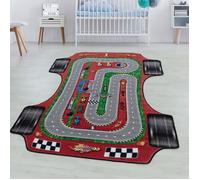 Tapis d'Enfant - SIMPEX - Voiture Piste - Rouge - 140 x 200 cm - 100% Polypropylène