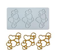 tapis dentelle Moule en silicone 3D en forme de Chaîne d'amour en forme pour chocolat, bonbons, fondant, décoration de cupcakes, desserts