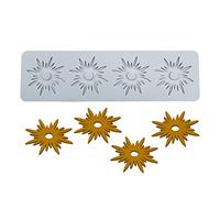 tapis dentelle Moule en silicone 3D en forme de étoile à sept branches pour chocolat, bonbons, fondant, décoration de cupcakes, desserts