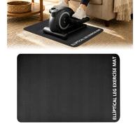Tapis d'entraînement antidérapant double face pour machine elliptique, 60 x 40 cm, tapis d'exercice pour exercices de jambes, protection du sol et utilisation en salle de sport à domicile (noir)