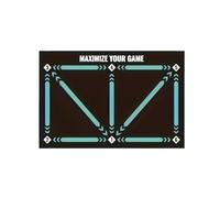 Tapis d'entraînement au jeu de jambes football, contrôle du ballon, absorption silencieuse des chocs, entraînement à domicile, amélioration sens Tapis d'agilité soccer(M size 50X80CM)