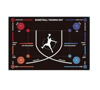 Tapis d'entraînement de basket-ball 120 cm x 80 cm Portable Agility Trainer Floor Pad Basketball Practice Pad Footstep Floor Mat For practice Skills Development Indoor Outdoor Office Club