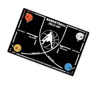 Tapis d'entraînement de basket-ball, design antidérapant, 120 x 80 cm, tapis d'entraînement au dribble au sol, tapis d'entraînement d'agilité, design silencieux, pour la maison, l'école, le club