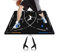 Tapis d'entraînement de basket-ball - sol portable silencieux pour exercices - zone d'entraînement panier avec exercices pas - pour améliorer la et les fondamentaux du